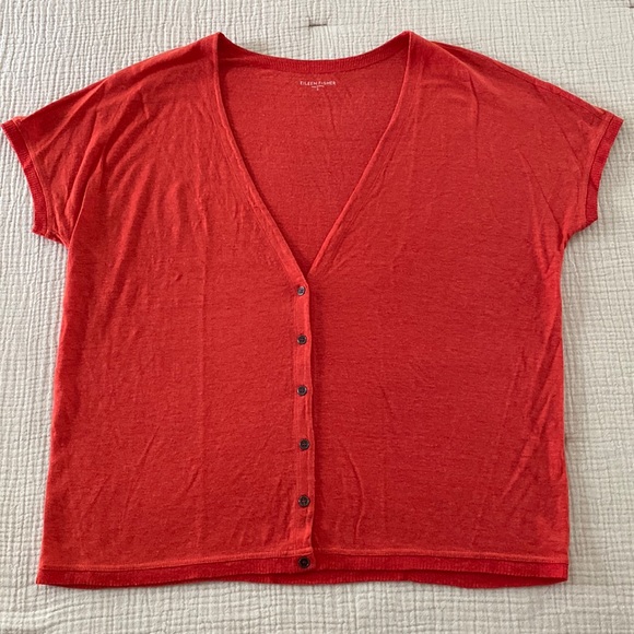 Eileen Fisher Linen Button Shirt - Picture 1 of 8